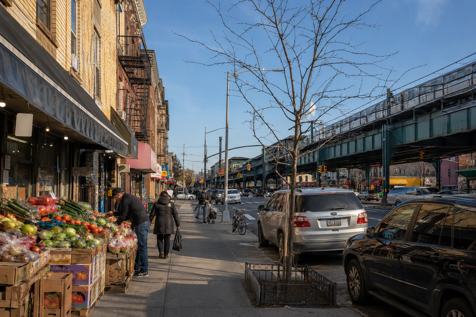 Vista de Bensonhurst, Brooklyn, Nueva York