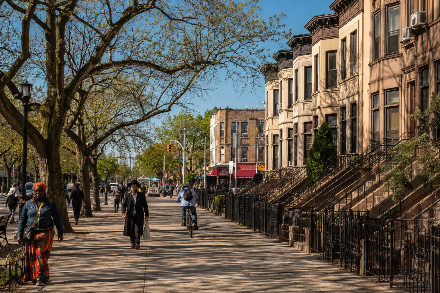 Vista de Crown Heights, Brooklyn, Nueva York