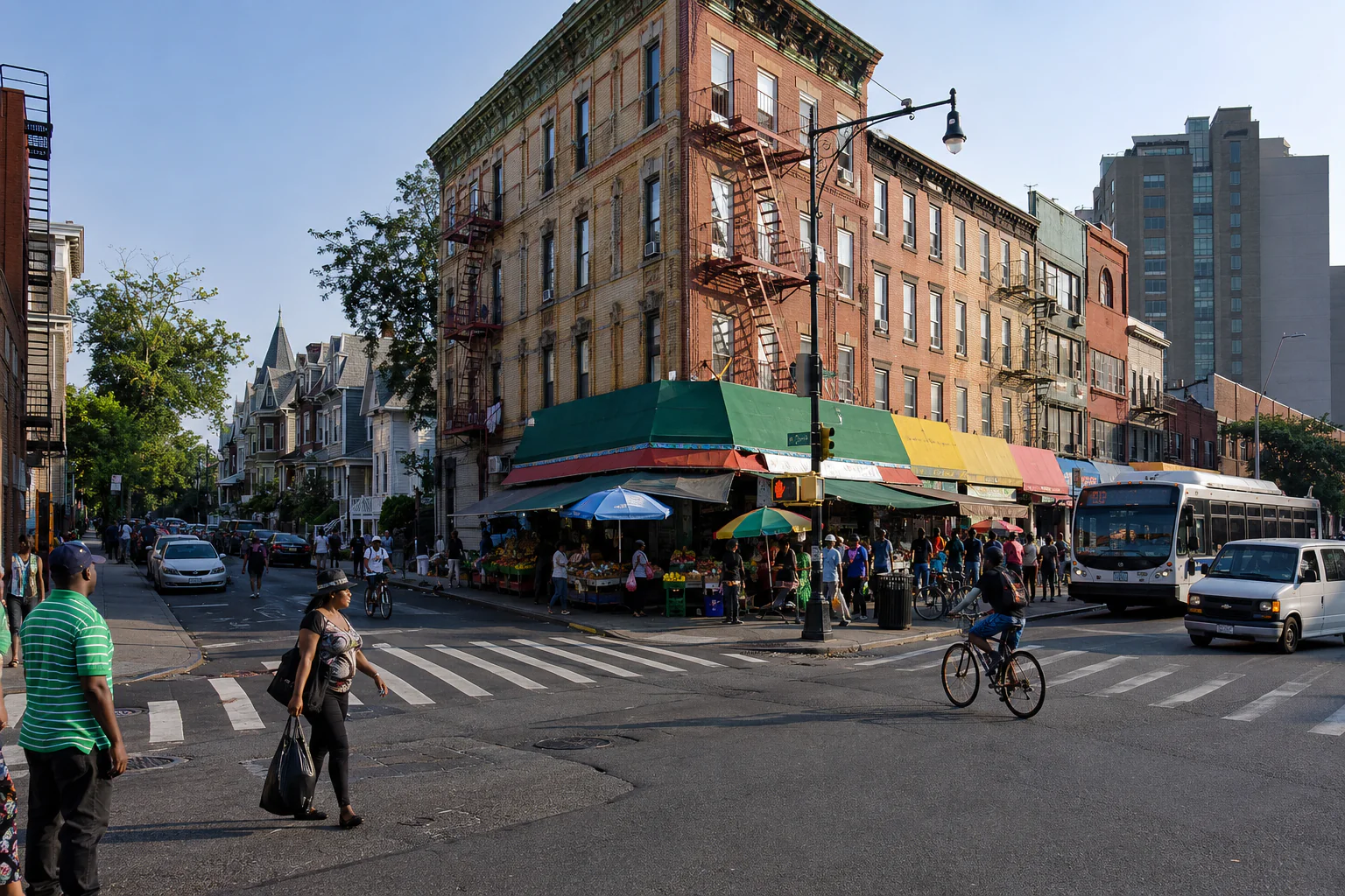 Vista de Flatbush, Brooklyn, Nueva York